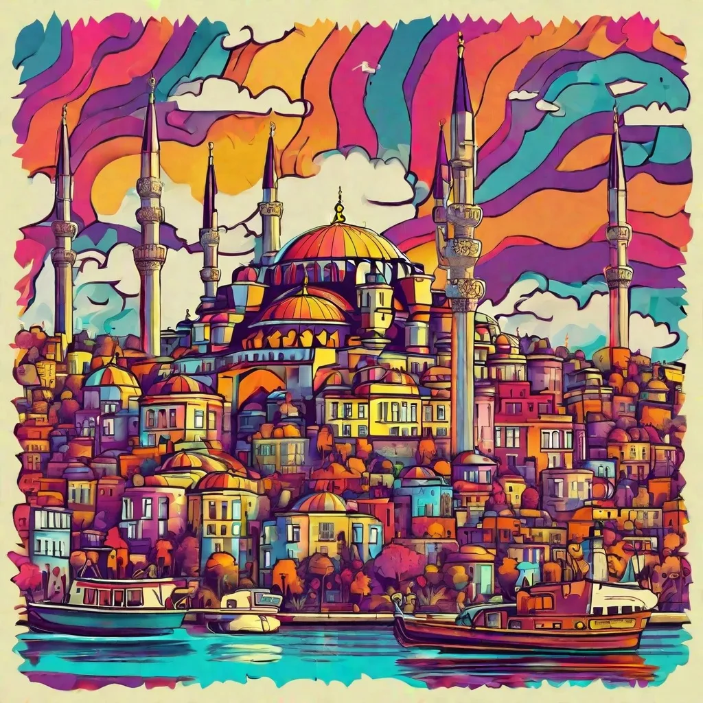 Istanbul Neighbourhoods Illustration